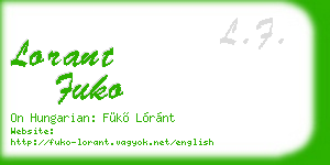 lorant fuko business card